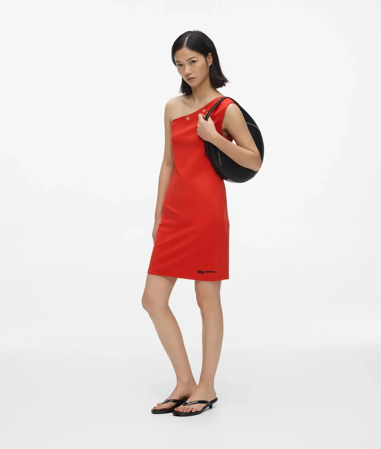 Karl Lagerfeld One-Shoulder Kleid figurbetont