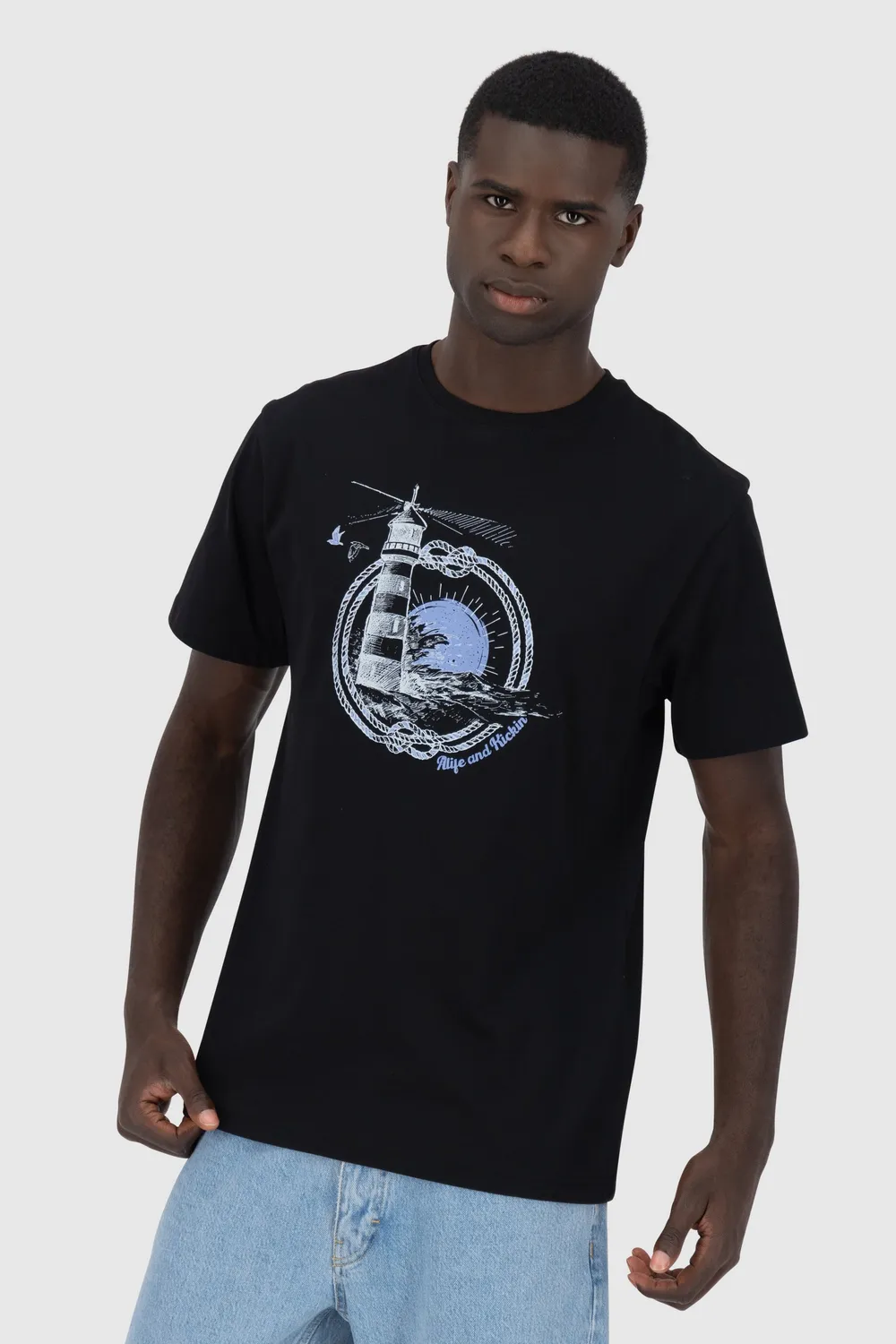 Alife & Kickin BrodyAK P T-Shirt schwarz Herren Baumwolle