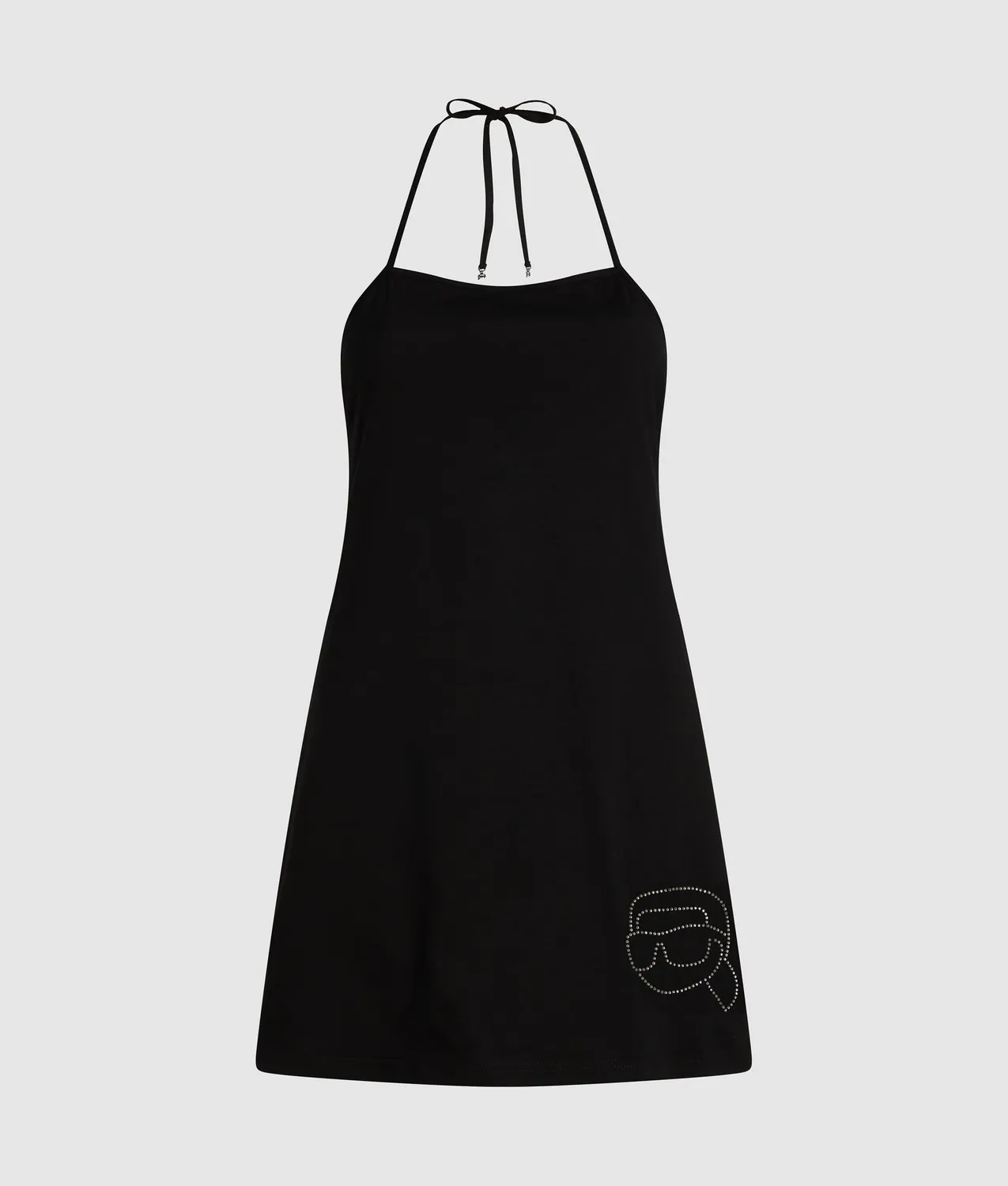 Karl Lagerfeld Ikon Rhinestone Strandkleid Neckholder