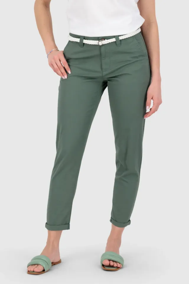 Alife & Kickin HirokoAK A Stoffhose Dunkelgrün Damen