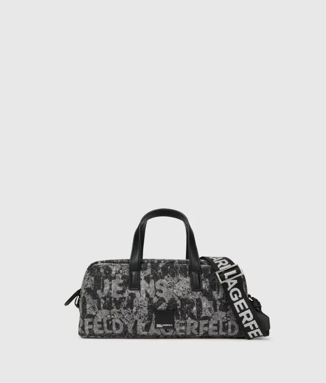 Karl Lagerfeld Jeans Bowling Bag Denim Print