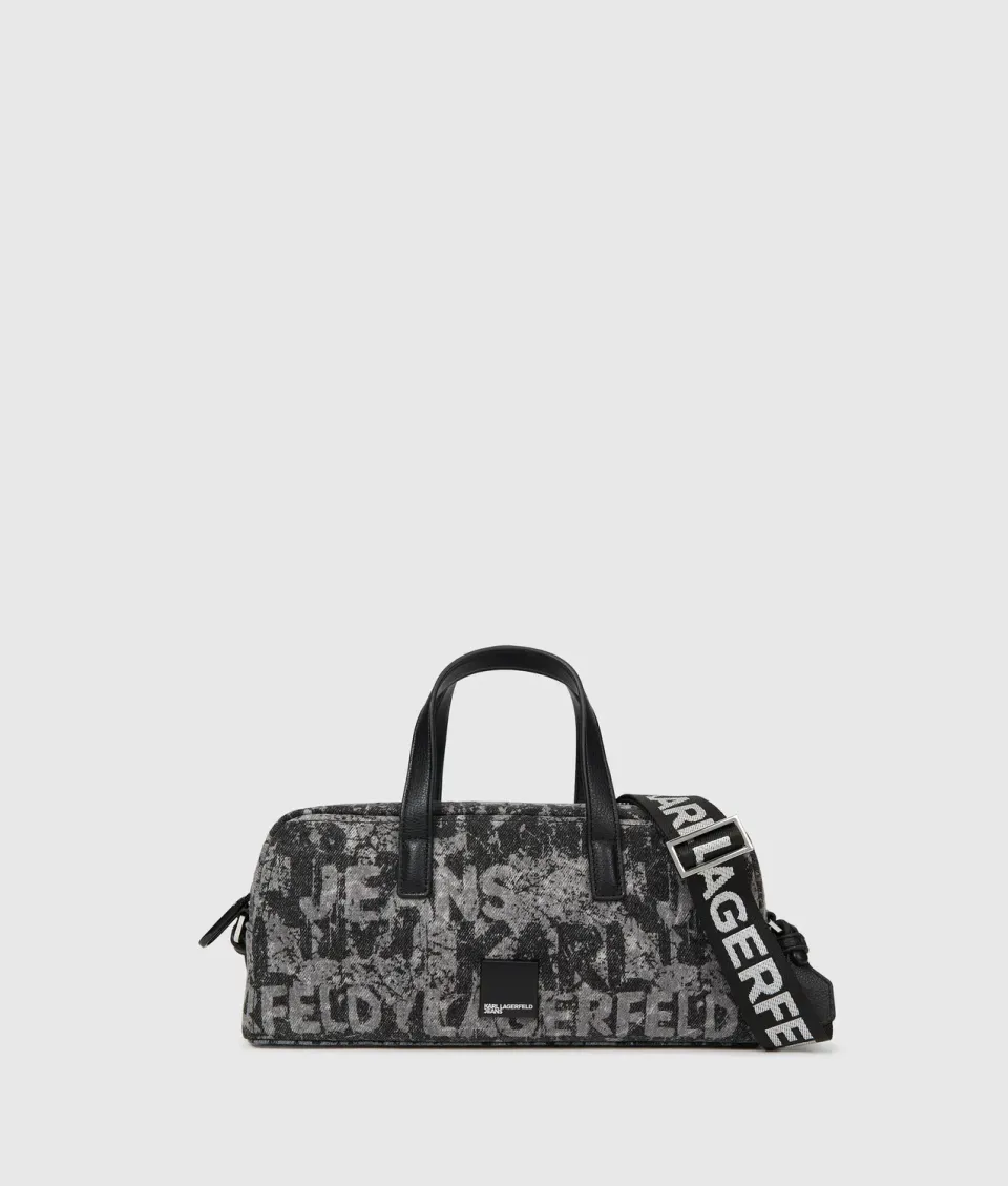 Karl Lagerfeld Jeans Bowling Bag Denim Print