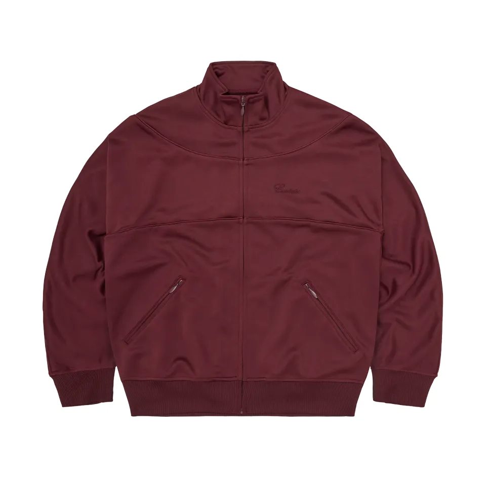 Corteiz Speciale Track Jacket Burgundy Poly Tricot