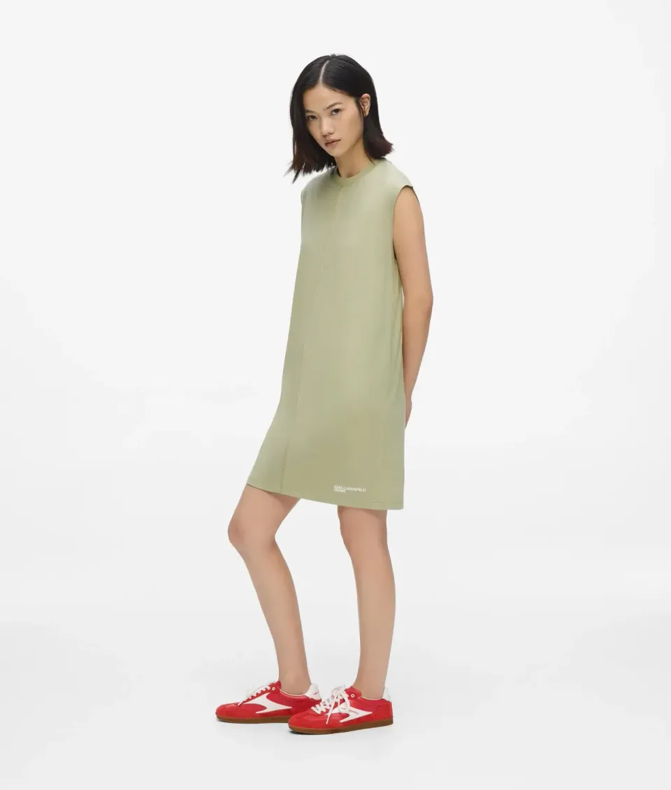 Karl Lagerfeld KL Jeans Raised Seam Tank Kleid Modal
