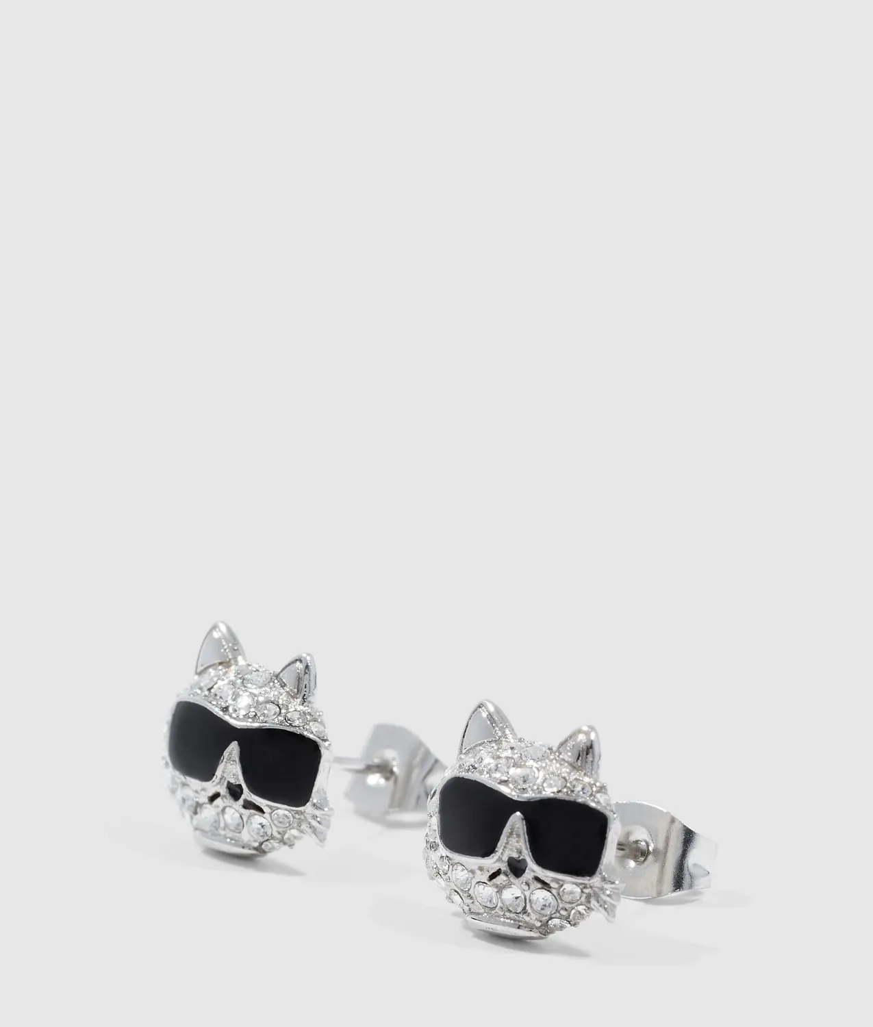 Karl Lagerfeld Ikon Choupette Pavé Ohrstecker Kristall