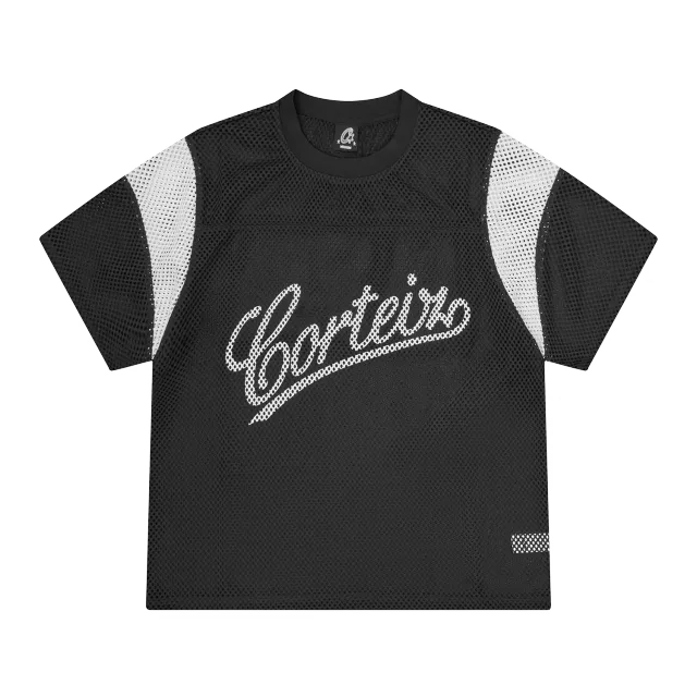 Corteiz Open Mesh Panel Jersey Black Mesh-Jersey 18
