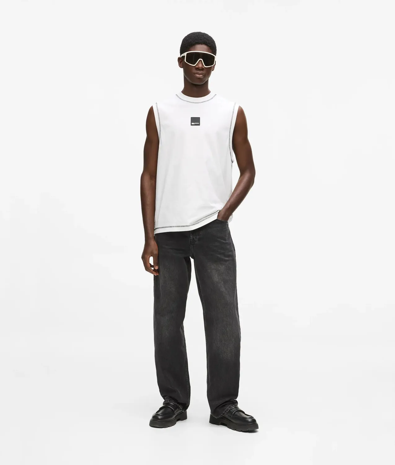 Karl Lagerfeld KL Jeans Contrast Tank Top Damen