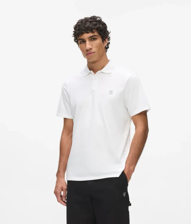 Karl Lagerfeld Ikon Jersey Poloshirt Bio-Baumwolle