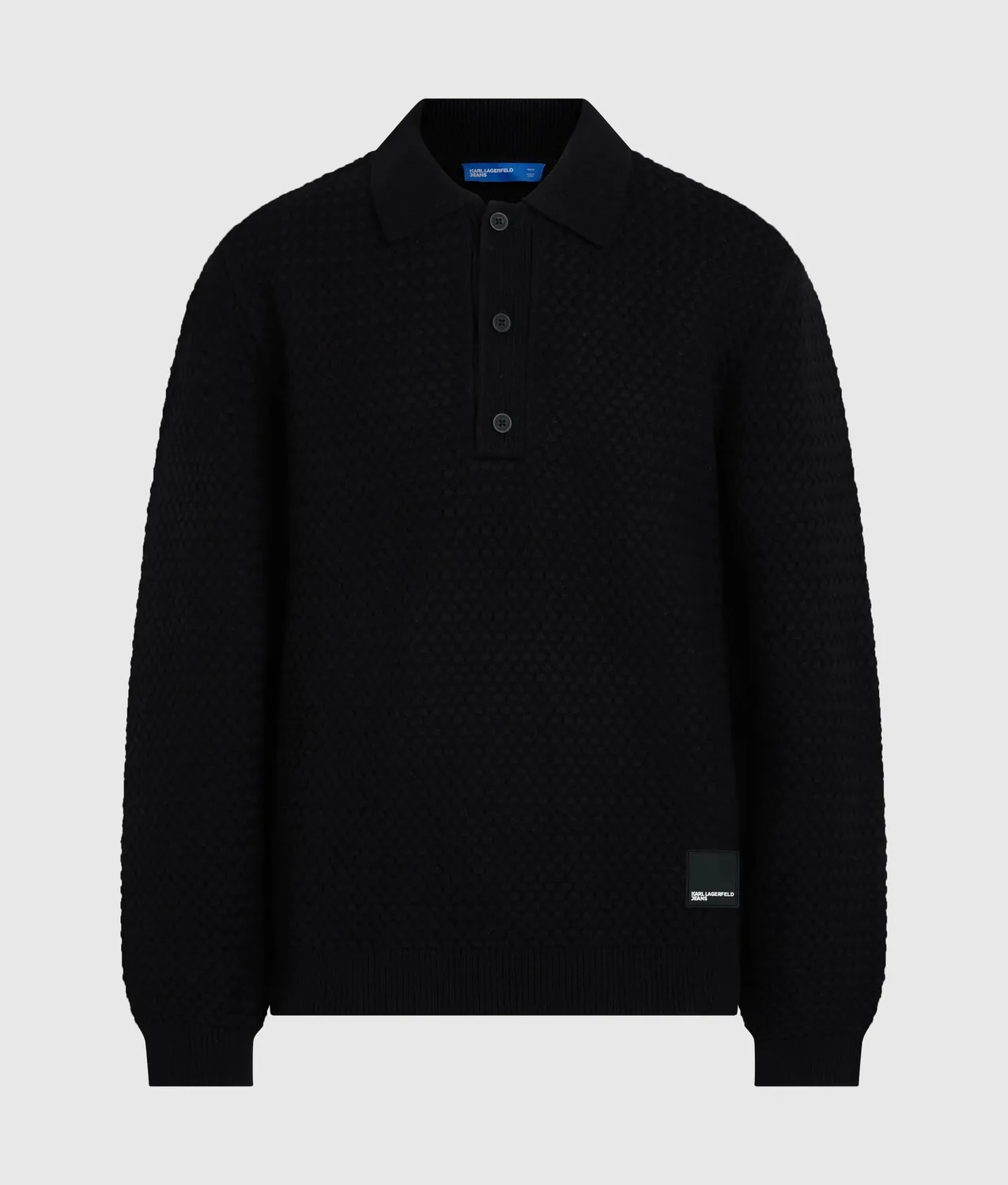 Karl Lagerfeld KL Jeans Strickpolo Langarm Shirt