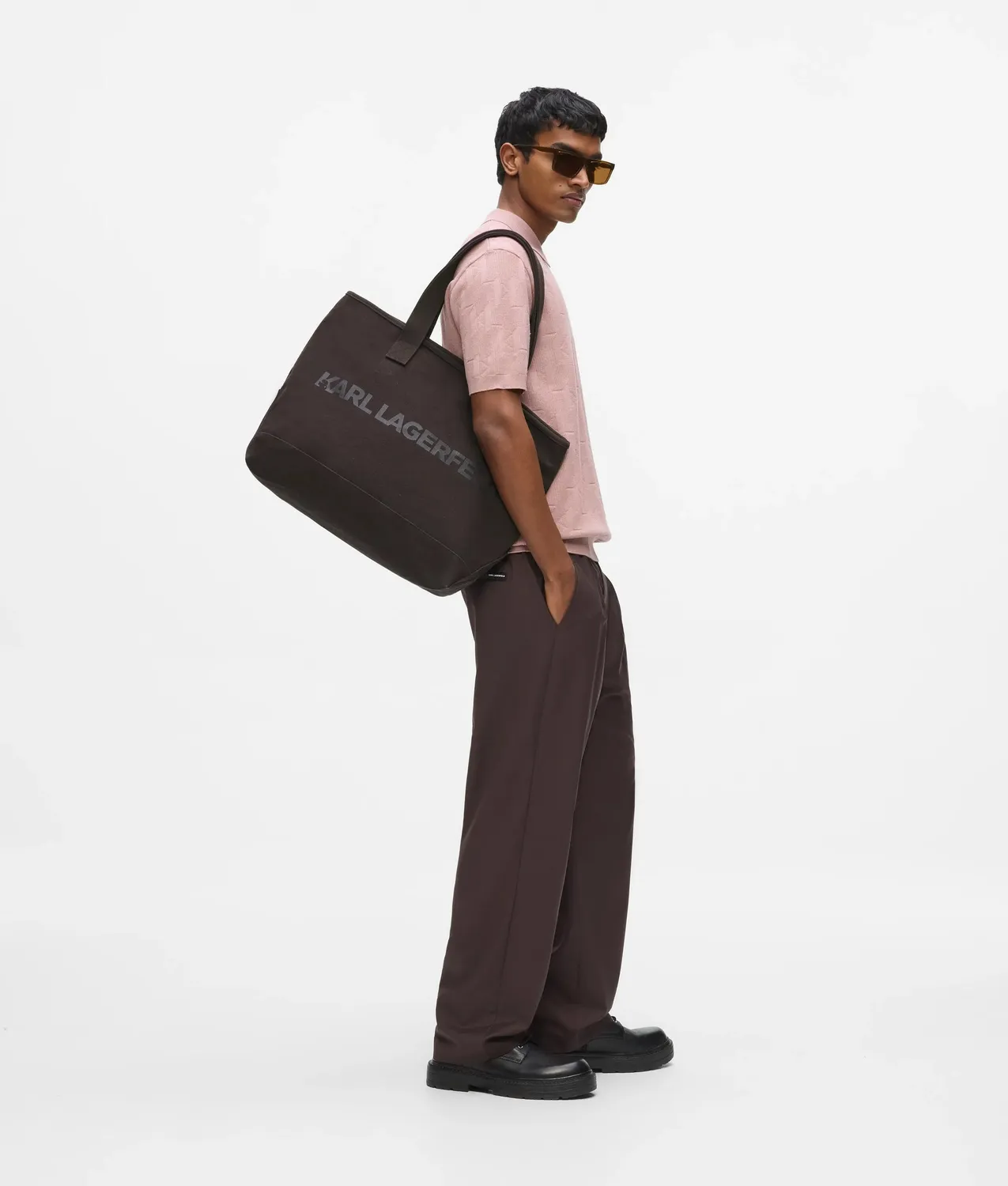Karl Lagerfeld Logo Tote Shopper XL Baumwolle