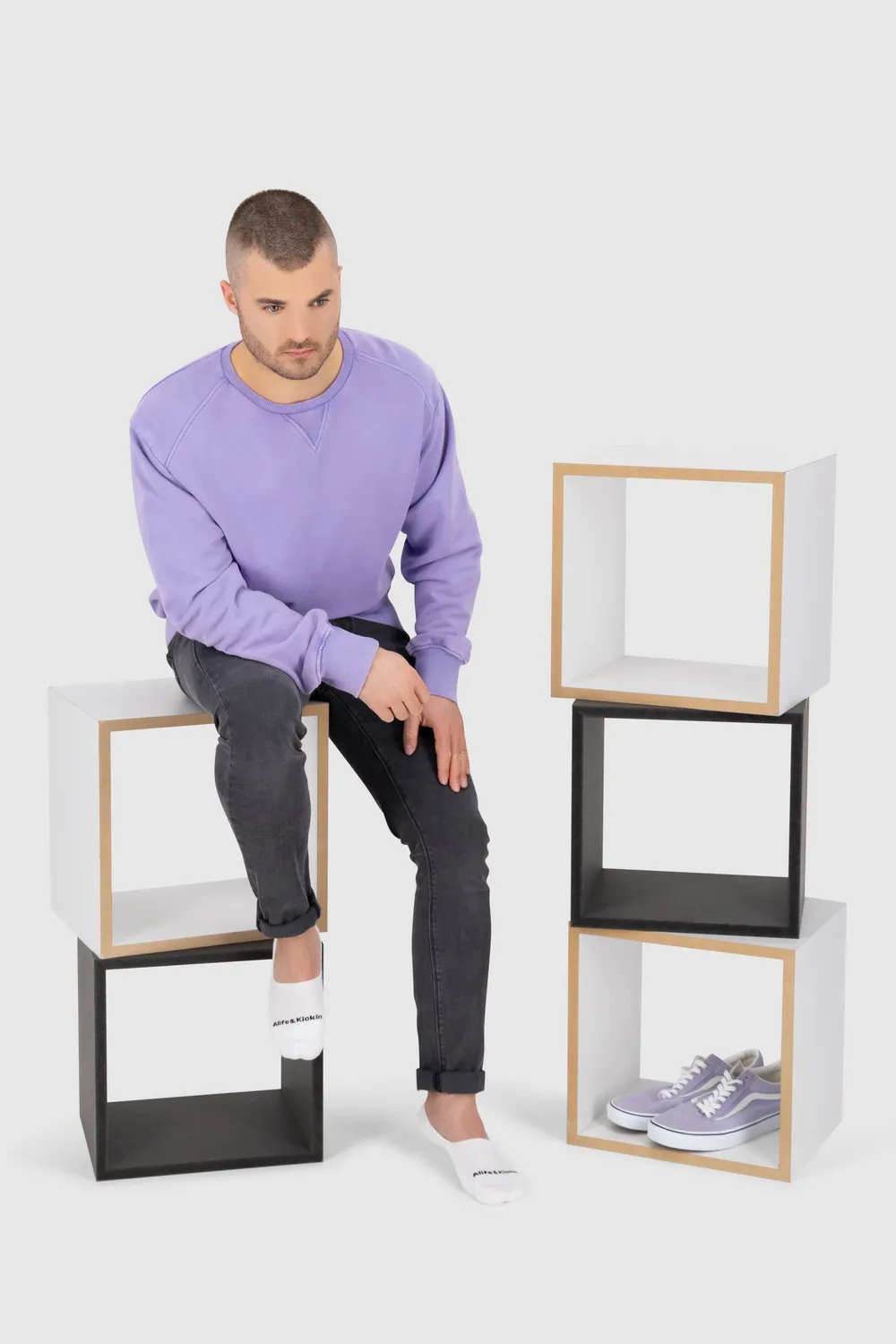 Alife & Kickin RomanAK Sneaker Socken Weiß 6er Pack