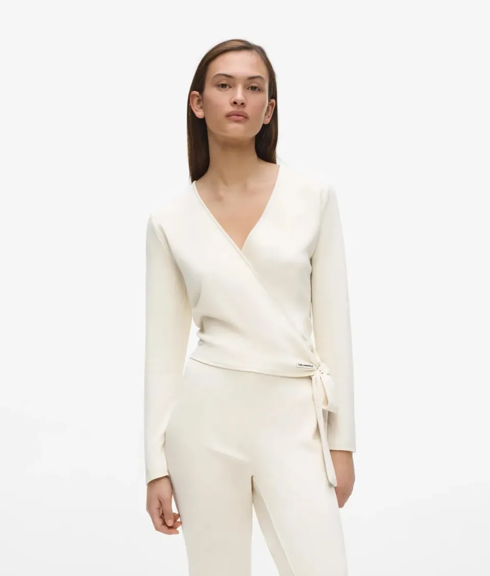 Karl Lagerfeld Loungewear Wickeltop Langarm