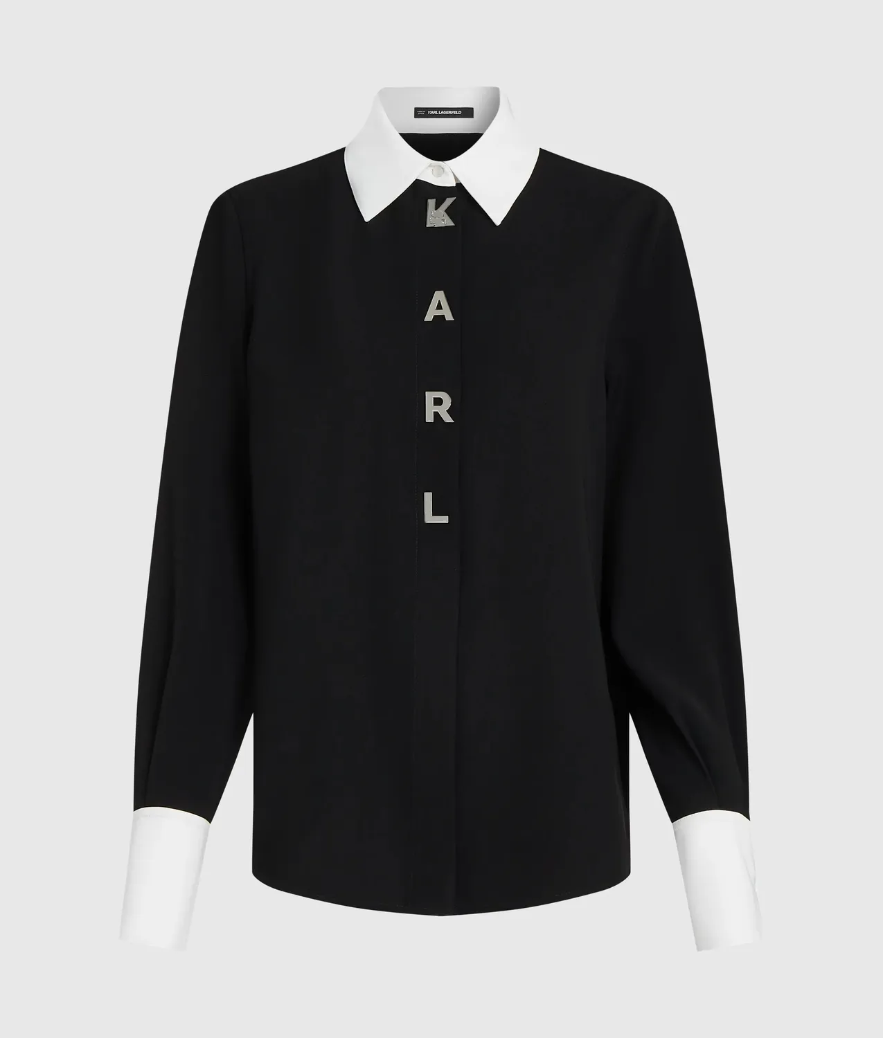 Karl Lagerfeld Contrast Karl Letter Hemd Kontrastkragen