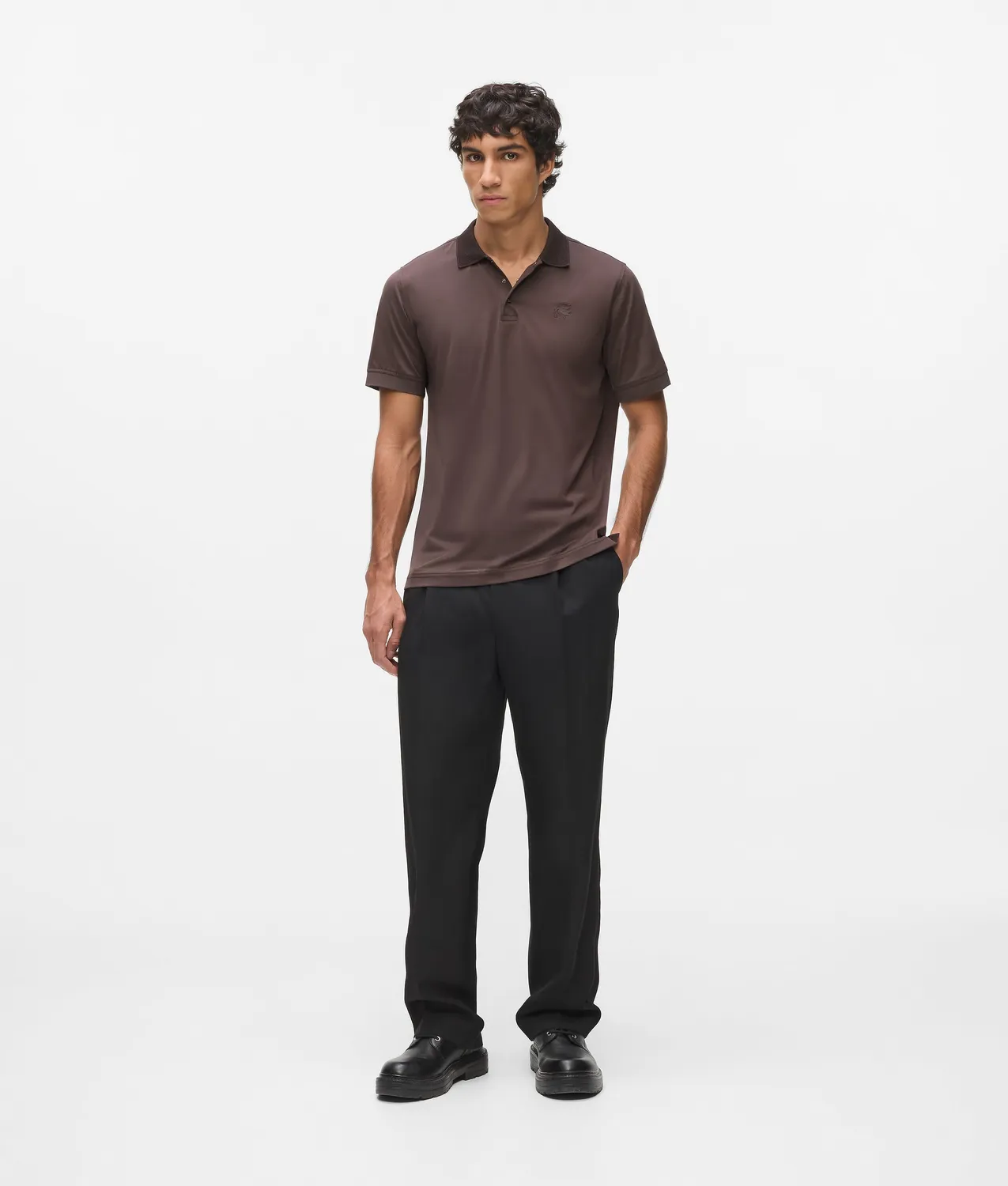 Karl Lagerfeld Polo Square Snap Button Kameo Herren