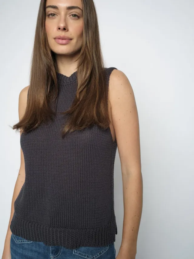 Mos Mosh MMBine Stricktop Bio-Baumwolle regular ärmellos