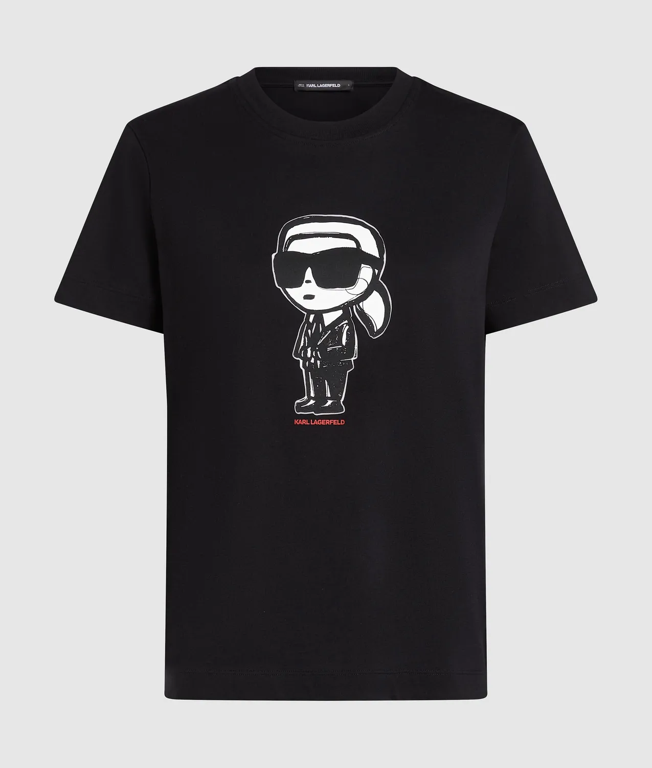 Karl Lagerfeld Ikon Sketch T-Shirt Print Baumwolle Unisex