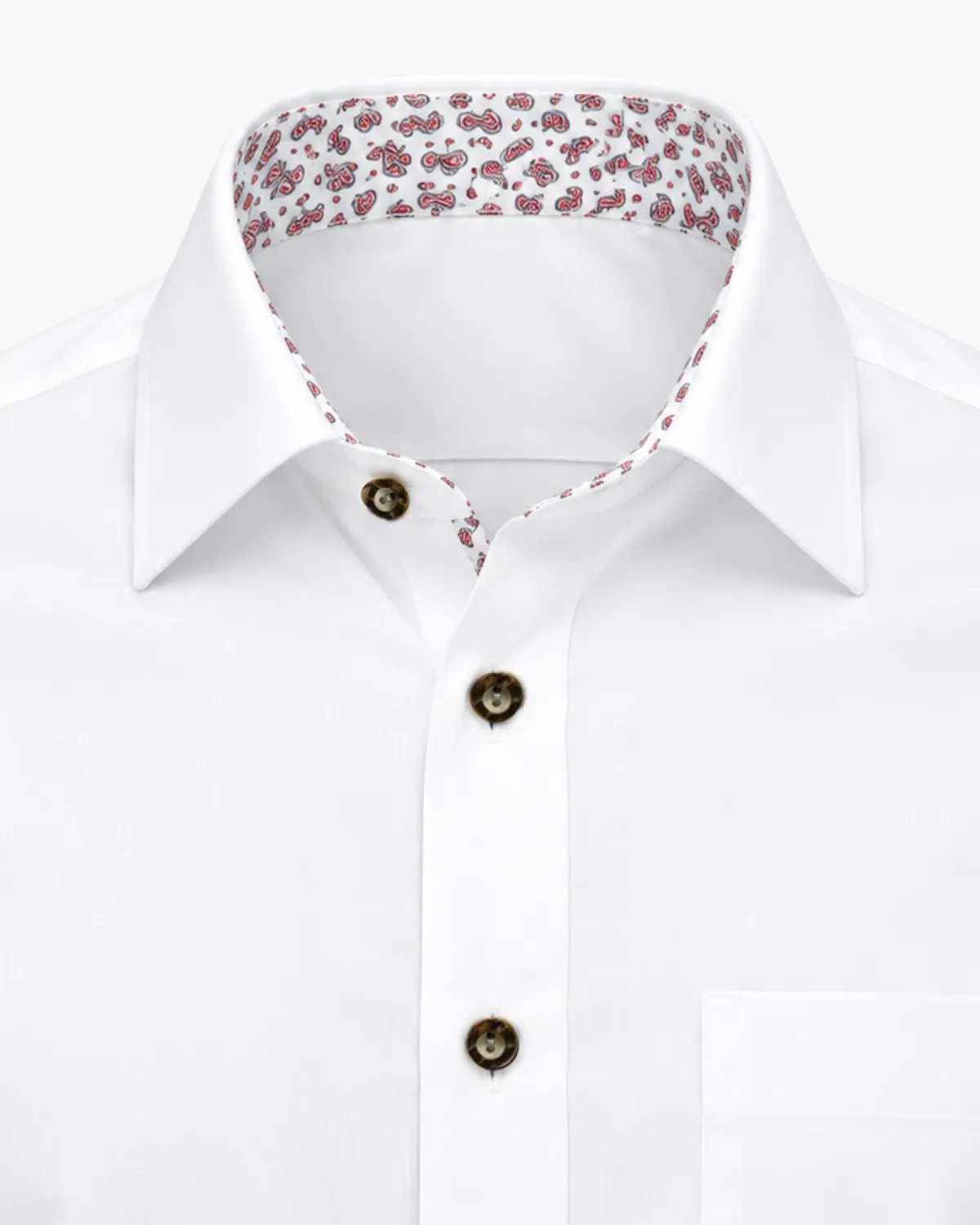 Gloriette Hirsch Paisley-Kontrast Trachtenhemd Herren Baumwolle