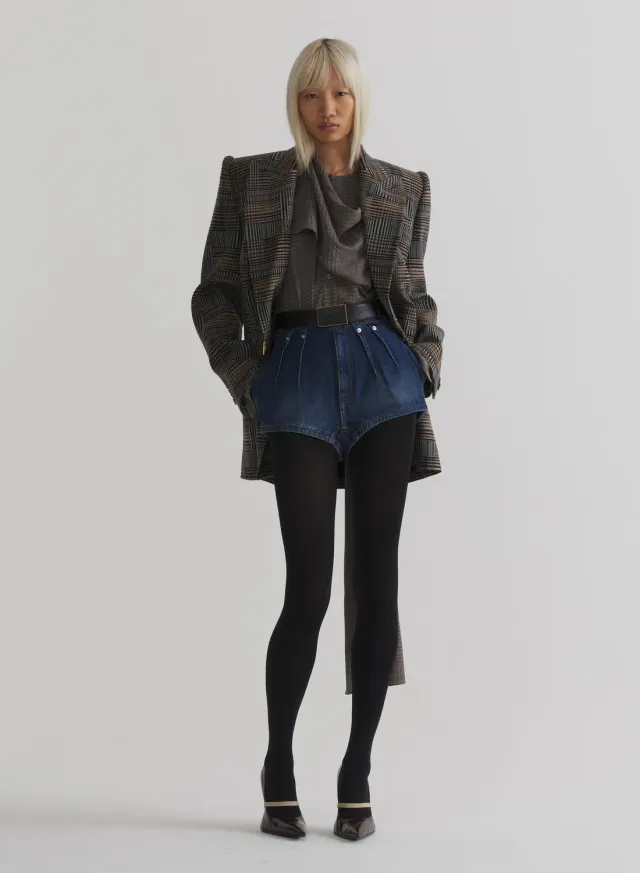 Mugler Tailored Shorts Jeansshorts washed denim