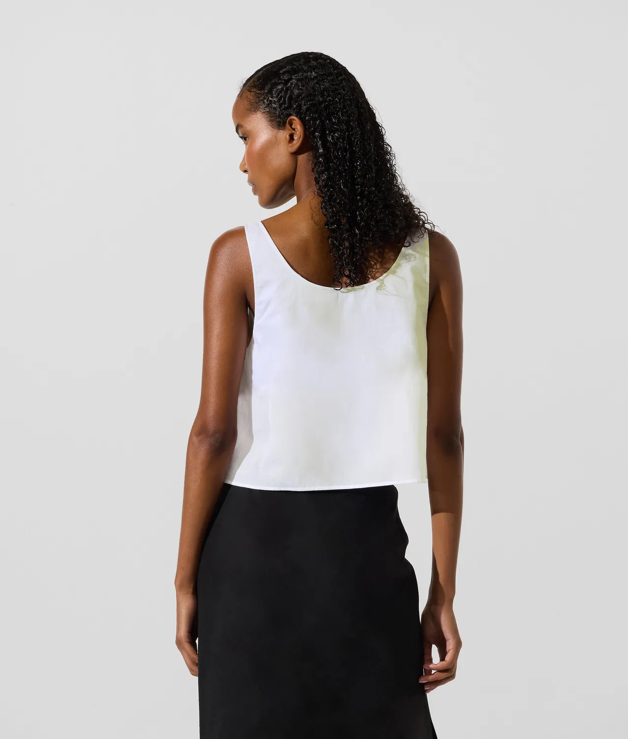 Karl Lagerfeld Tie-Front Strandtop Baumwolle ärmellos