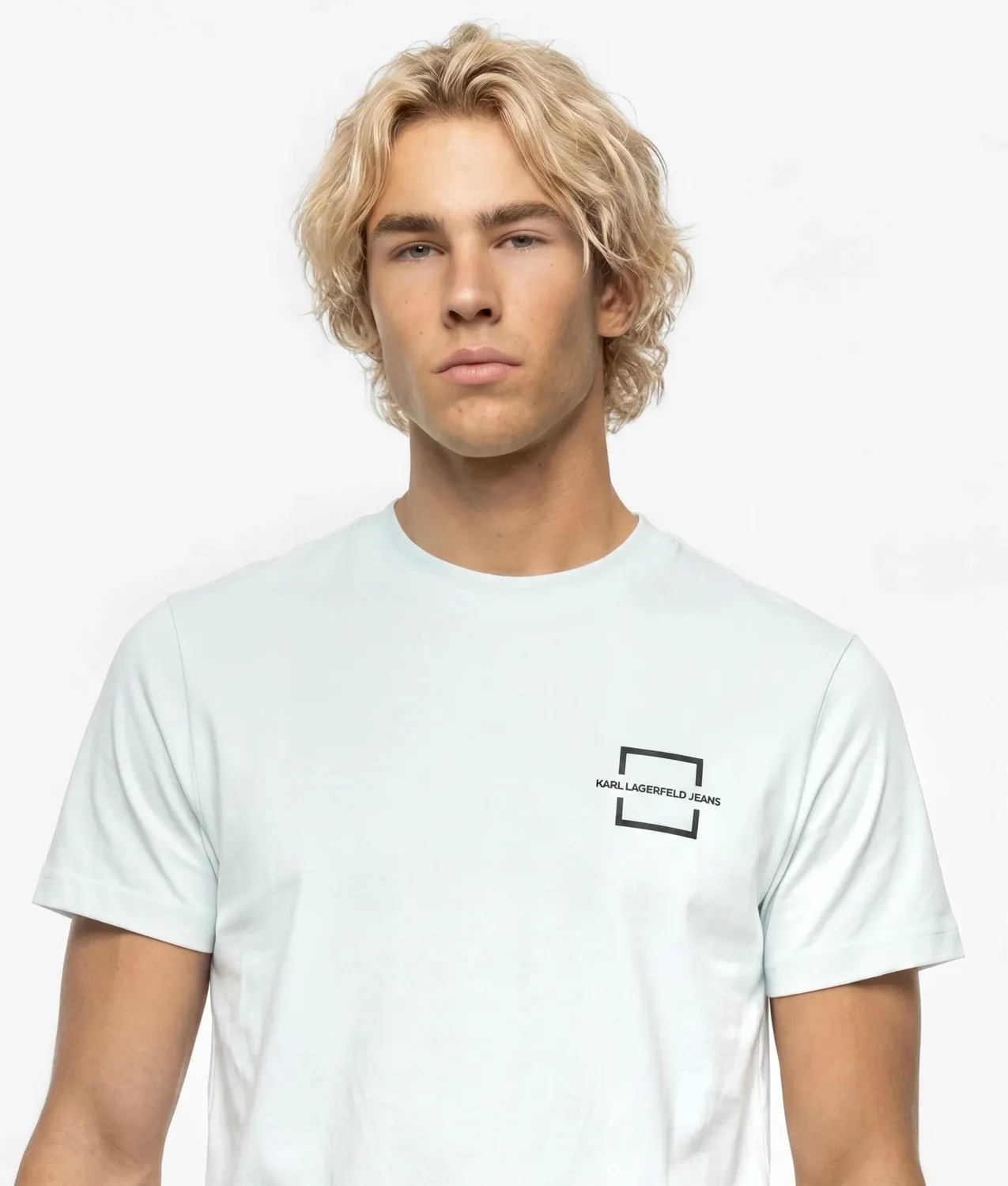 Karl Lagerfeld KL Jeans Box Logo T-Shirt Slim Baumwolle