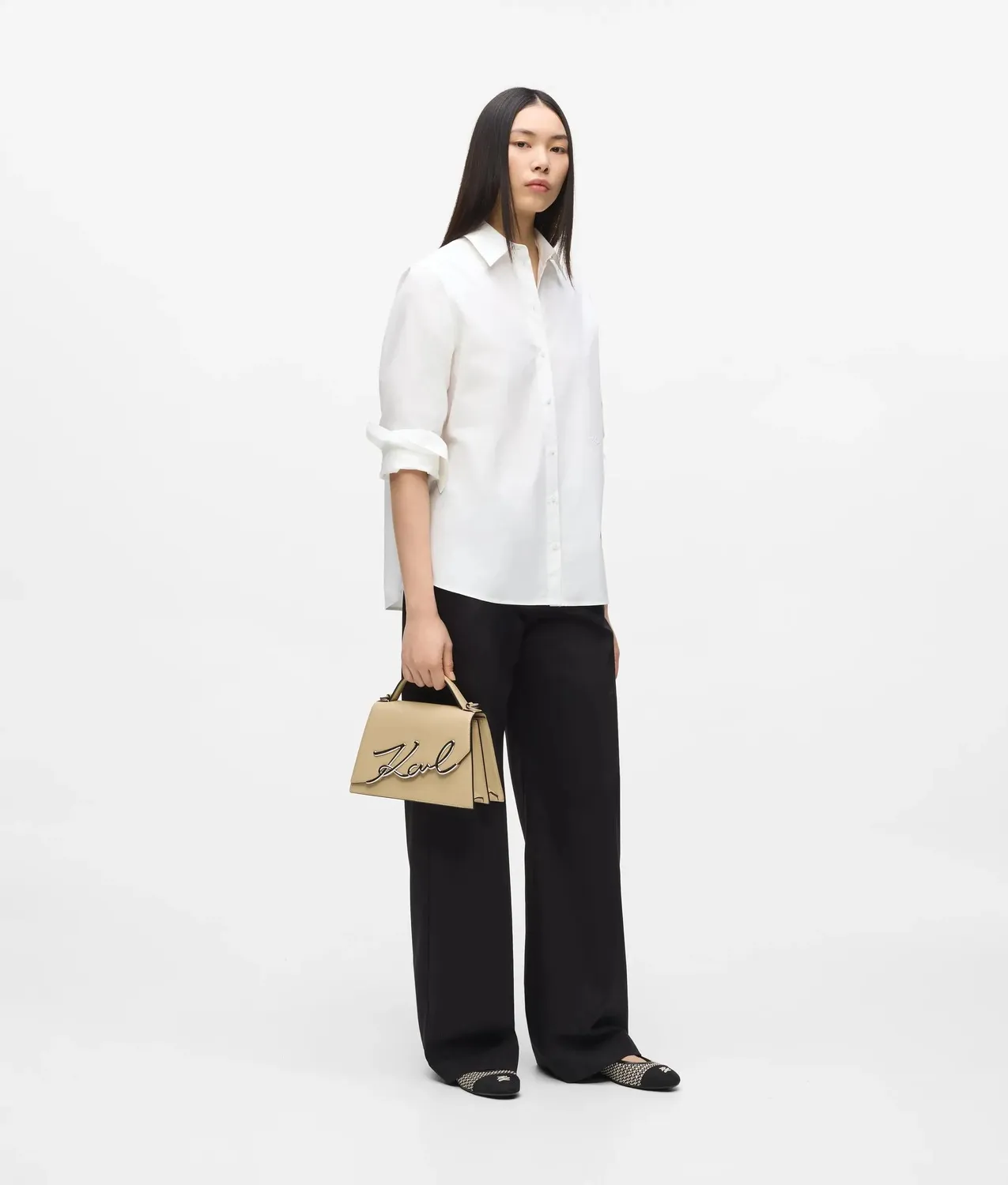 Karl Lagerfeld Classic relaxed Pappel Hemd Poplin