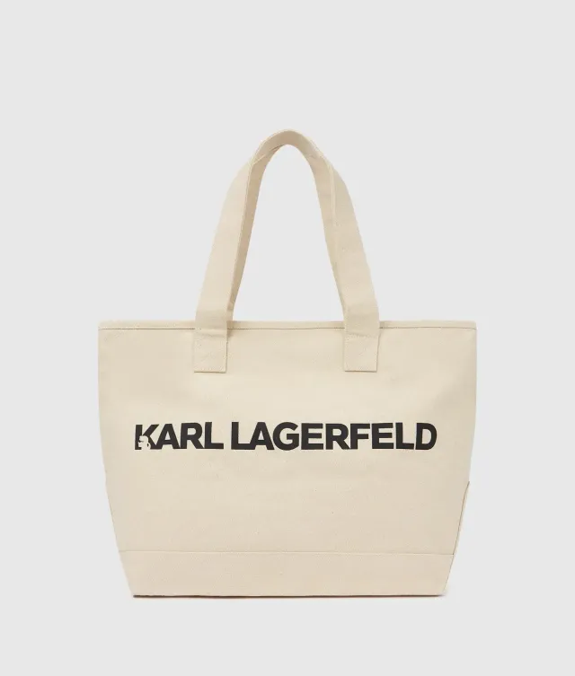 Karl Lagerfeld Logo Tote Bag XL recycelte Baumwolle