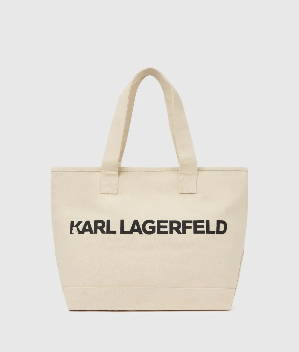 Karl Lagerfeld Logo Tote Bag XL recycelte Baumwolle