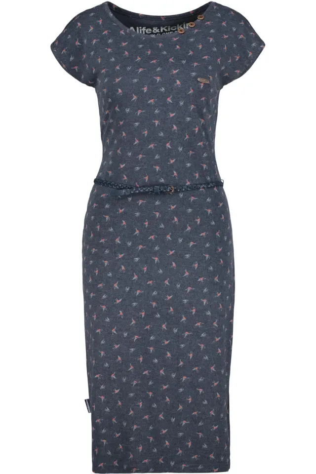 Alife & Kickin MelliAK Kleid Dunkelblau Print