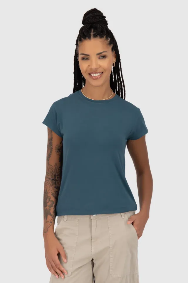 Alife & Kickin AriAK T-Shirt Damen dunkelblau Viskose