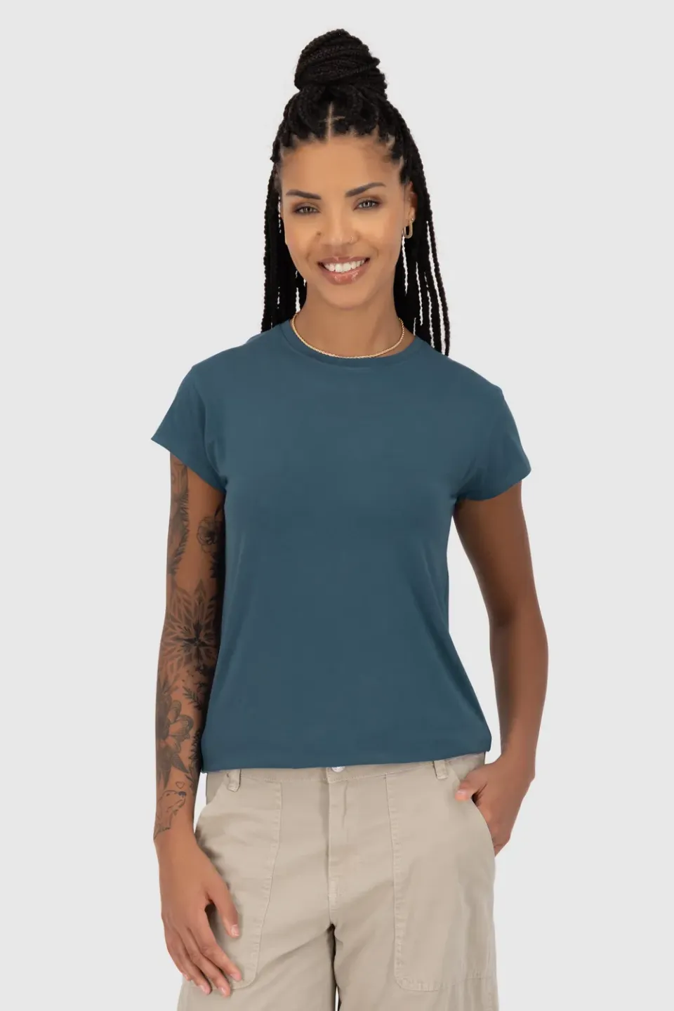 Alife & Kickin AriAK T-Shirt Damen dunkelblau Viskose