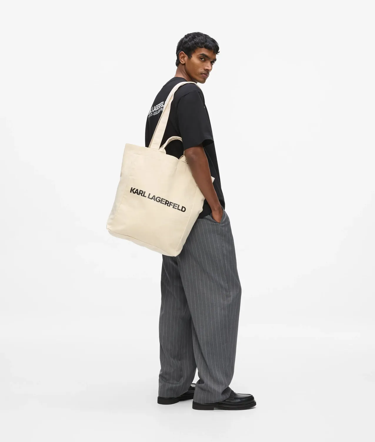Karl Lagerfeld Logo Tall Tote Shopper Einheitsgröße Baumwolle
