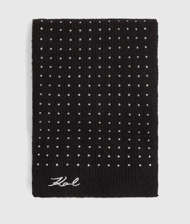 Karl Lagerfeld K/Signature Schal mit Strass One Size