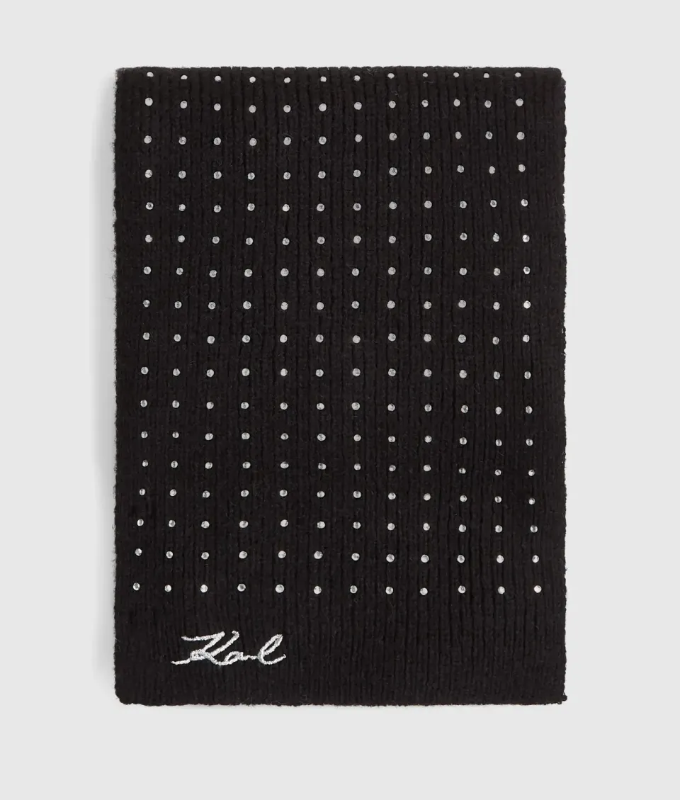 Karl Lagerfeld K/Signature Schal mit Strass One Size