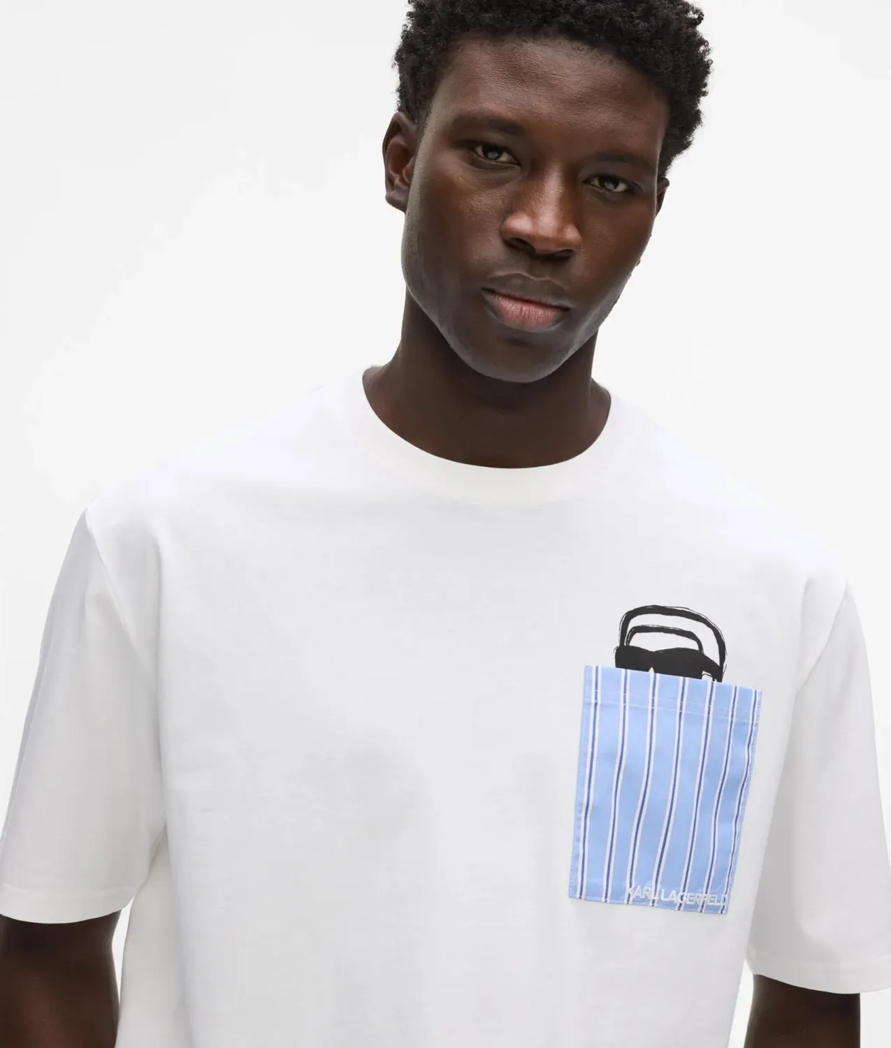 Karl Lagerfeld Ikon Peeking Pocket T-Shirt Tasche Roomy