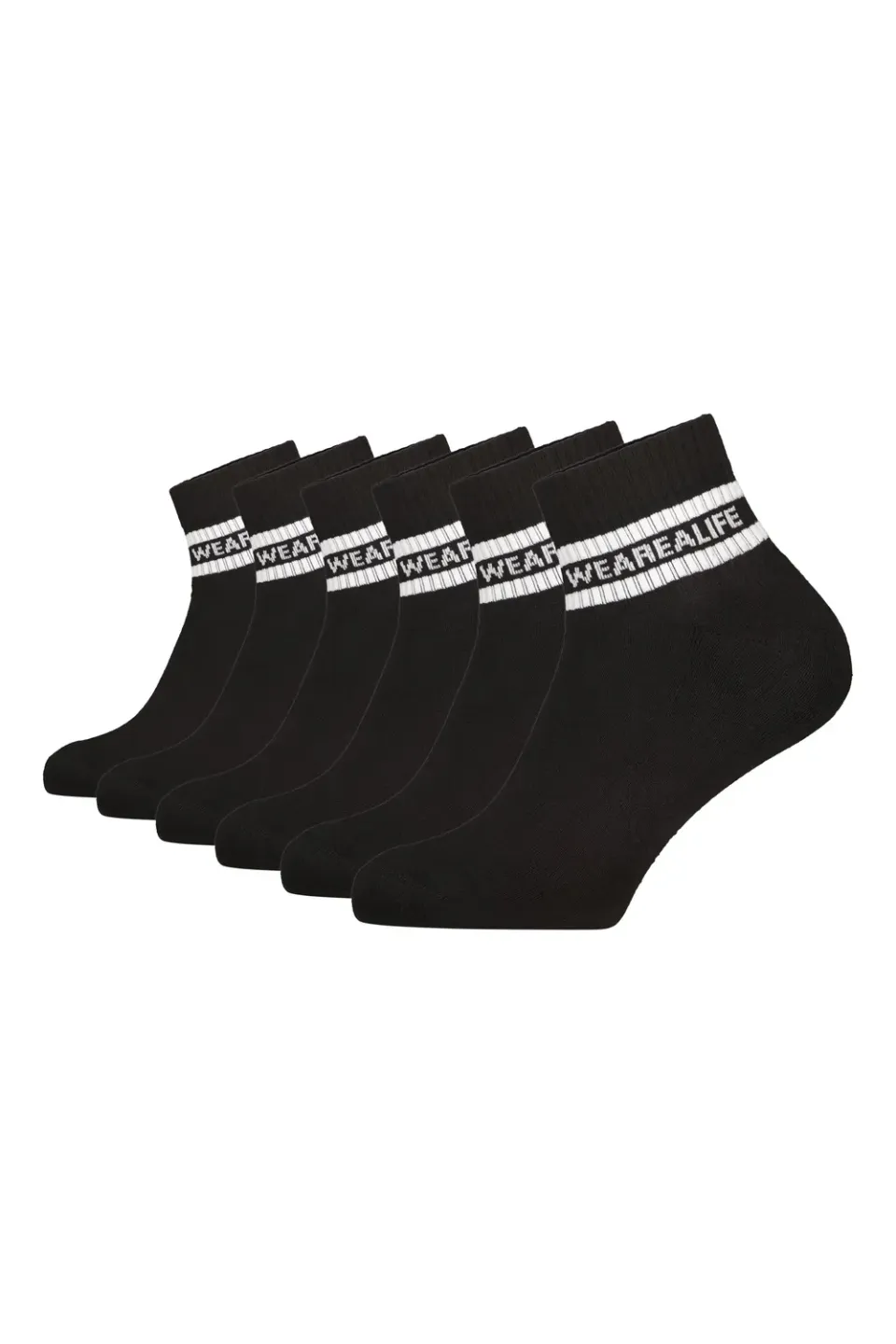Alife & Kickin RikaAK Ankle Crew Socks Socken Schwarz 6er