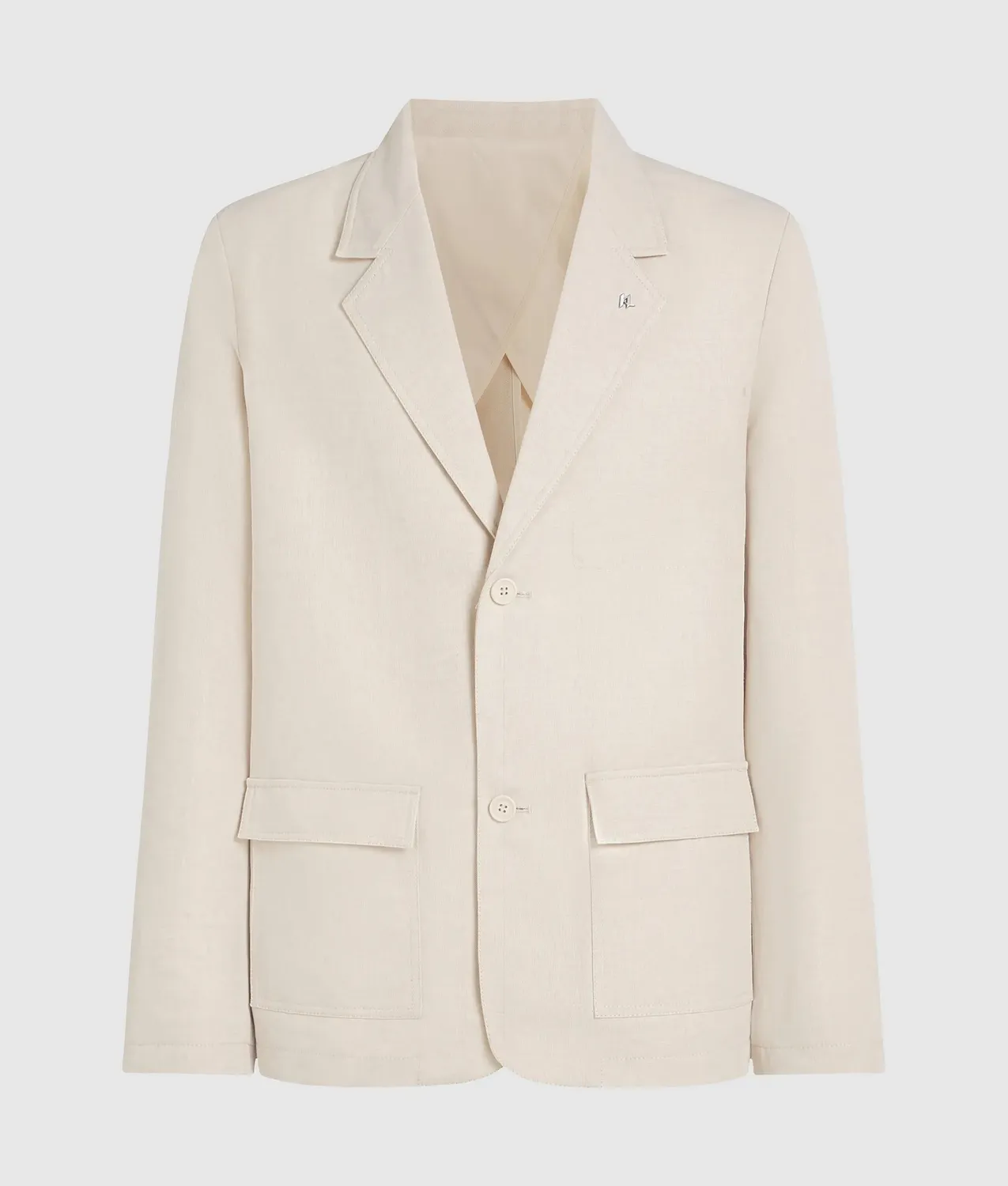 Karl Lagerfeld Linen Blazer Sakko einreihig Leinenmix