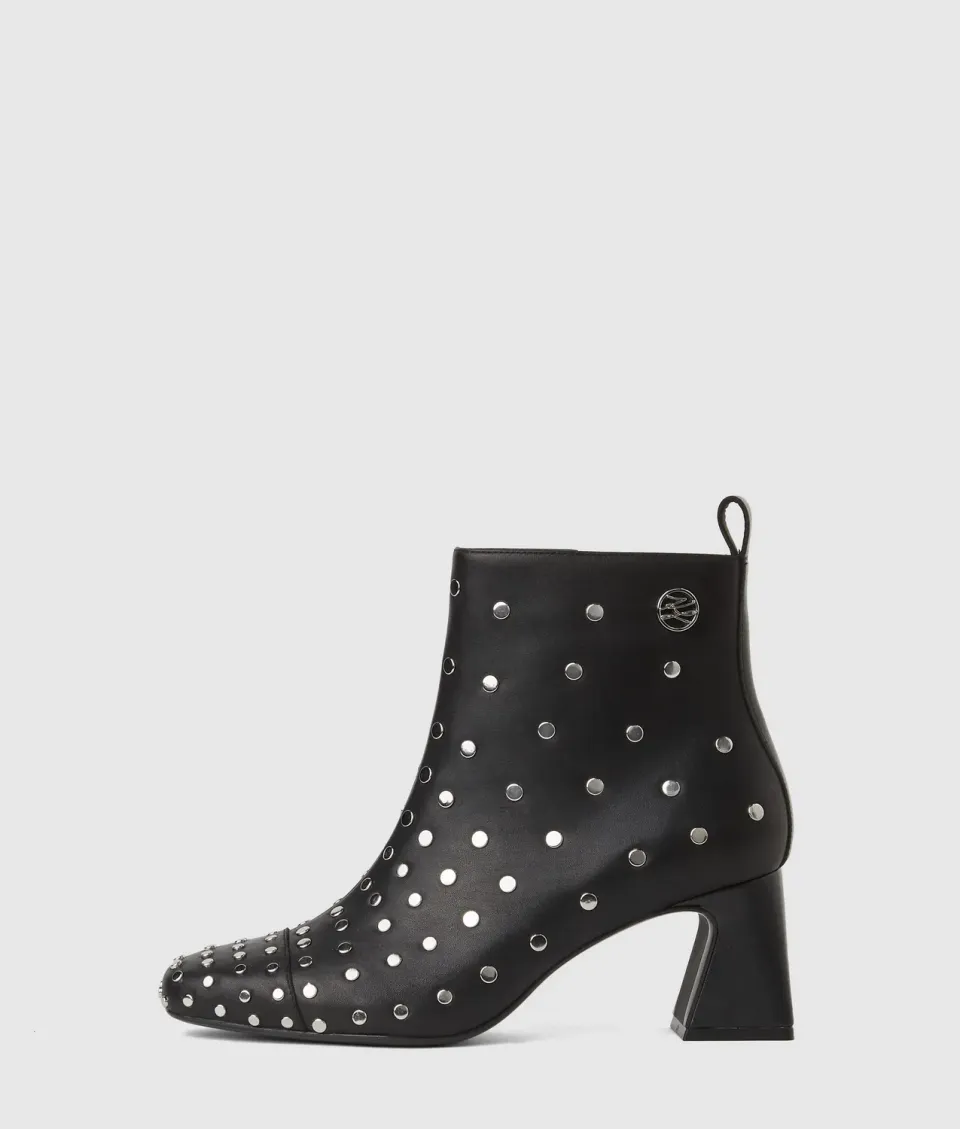 Karl Lagerfeld Beata Stiefeletten schwarz Nieten Plateau