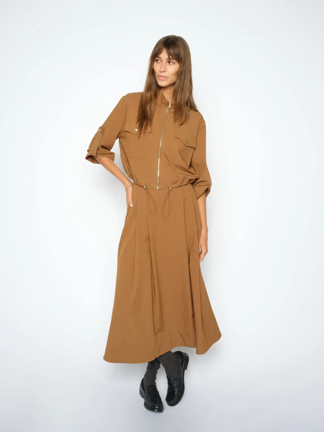 Mos Mosh MMAndrea Sato Jacke Dark Camel Bomber relaxed