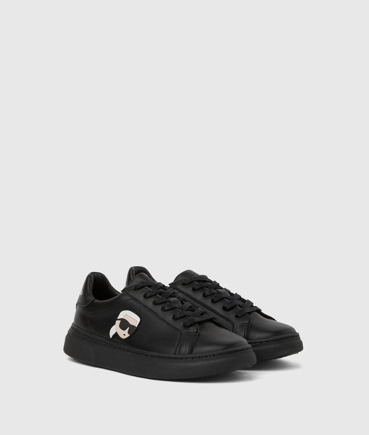 Karl Lagerfeld Ikon Sneaker Jungen Leder schwarz