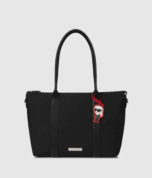 Karl Lagerfeld Ikon Nylon Charm Tote Tasche groß