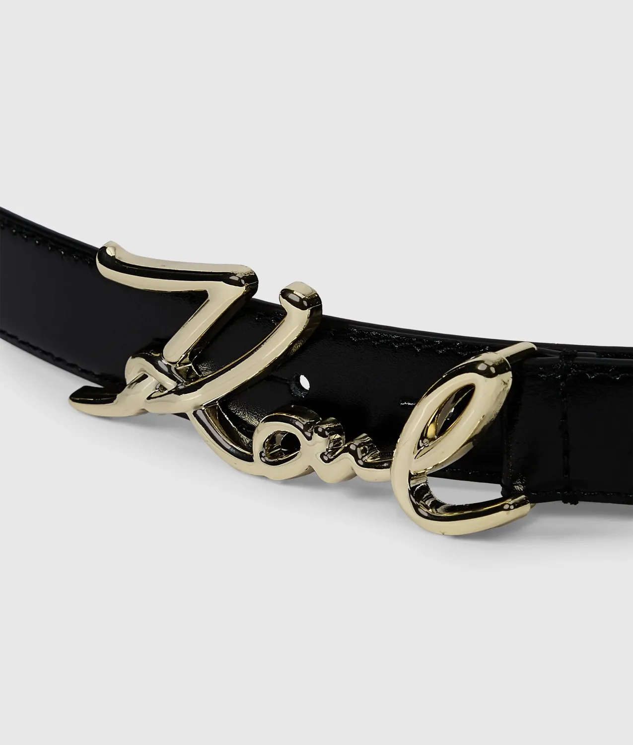 Karl Lagerfeld K/Signature Gürtel Leder mit Logo-Schnalle