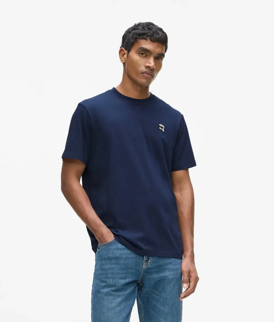 Karl Lagerfeld Ikon T-Shirt Patch Baumwolle