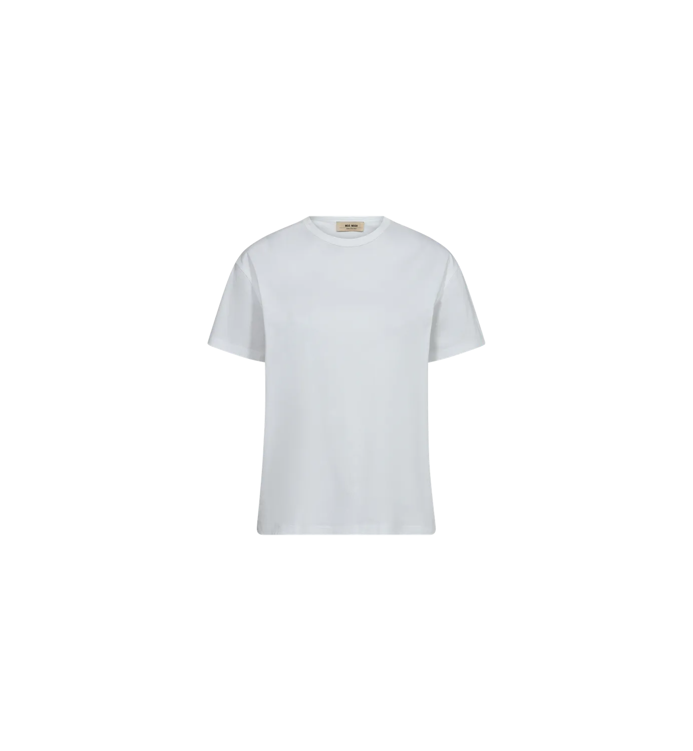 Mos Mosh MMAina O-Neck T-Shirt Weiß Baumwolle