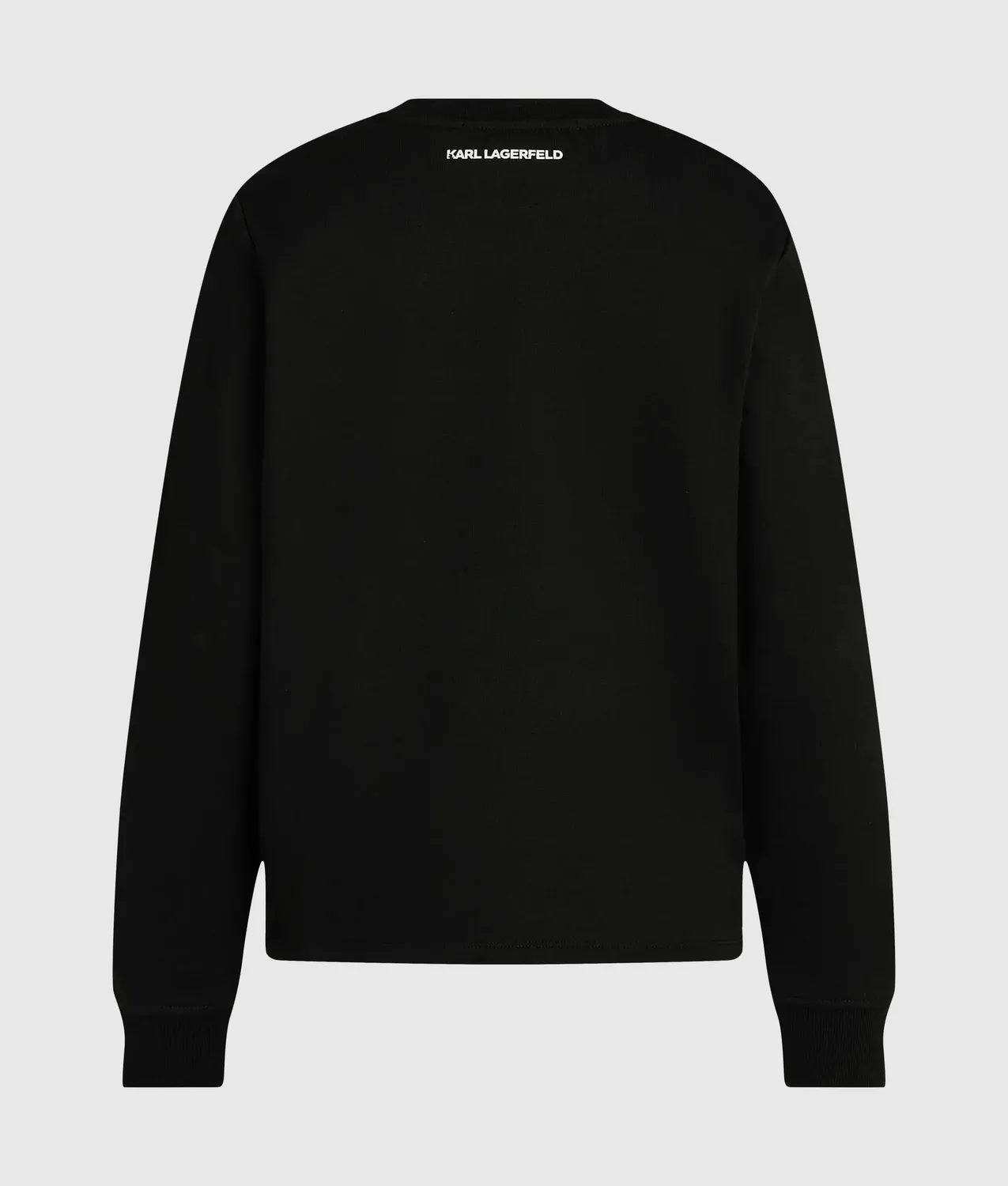 Karl Lagerfeld Signature Sweatshirt Perlen Saum Bio-Baumwolle
