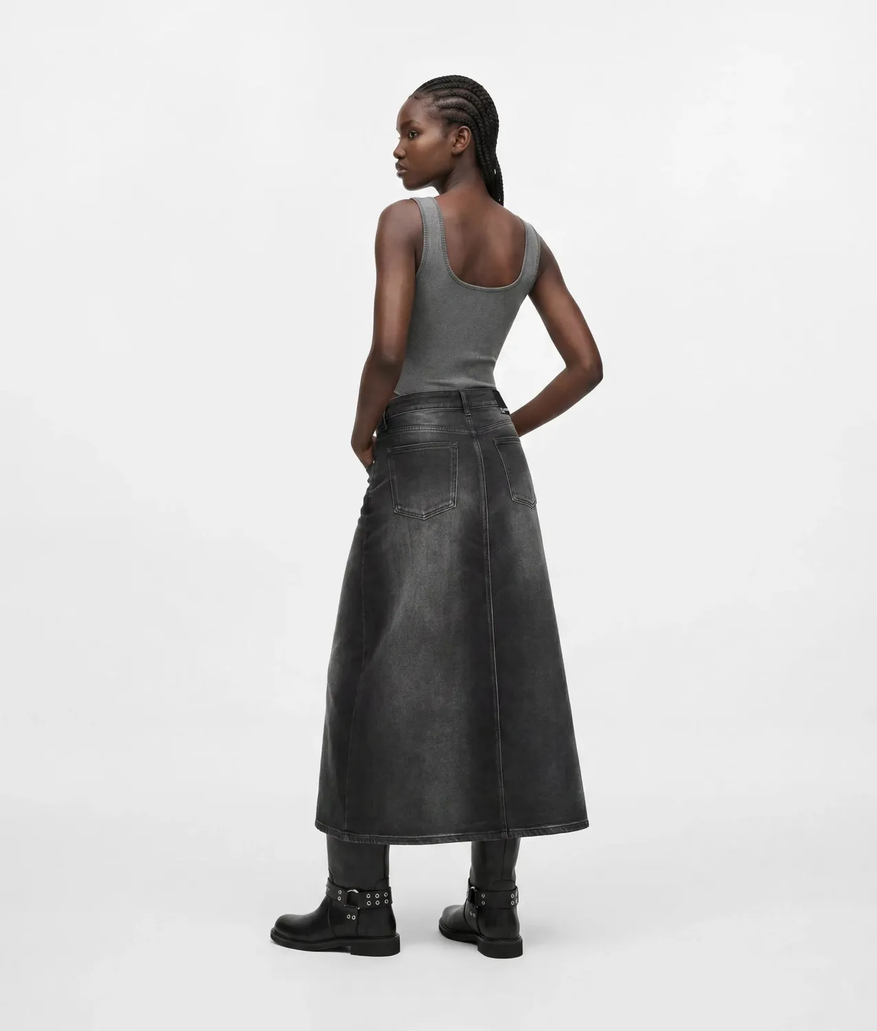 Karl Lagerfeld Denim Maxi-Rock Jeansrock Größe S