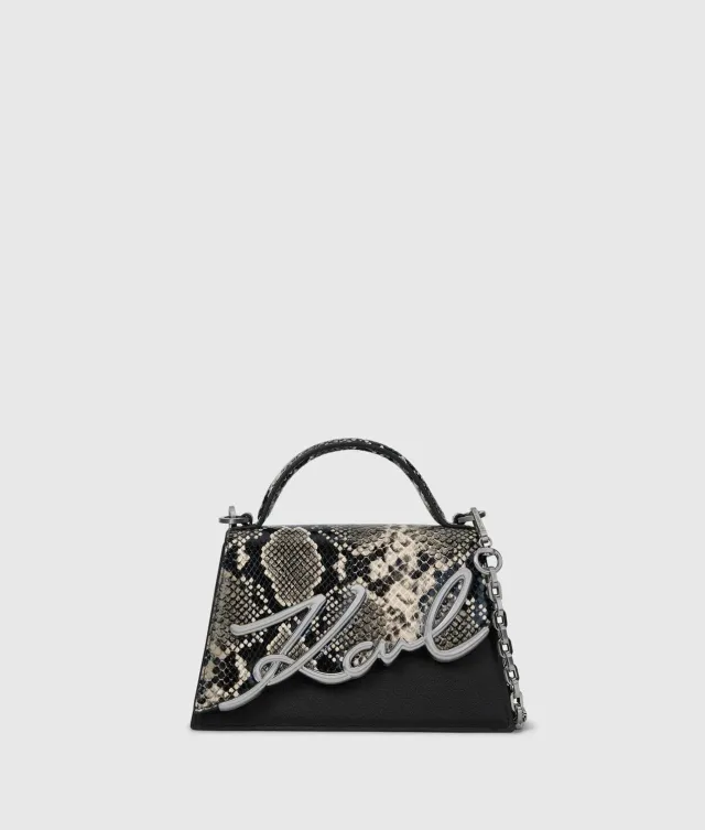 Karl Lagerfeld K/Signature Python Umhängetasche klein