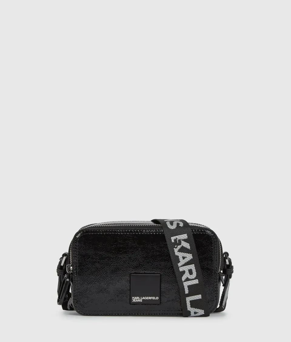 Karl Lagerfeld KL Jeans Glossy Camera Bag Umhängetasche Glanz