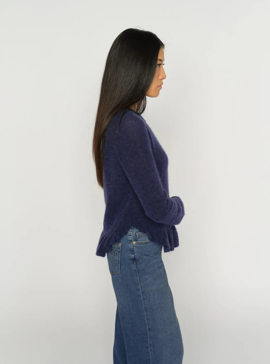 Mos Mosh MMMape Alice Strickcardigan Crown Blue