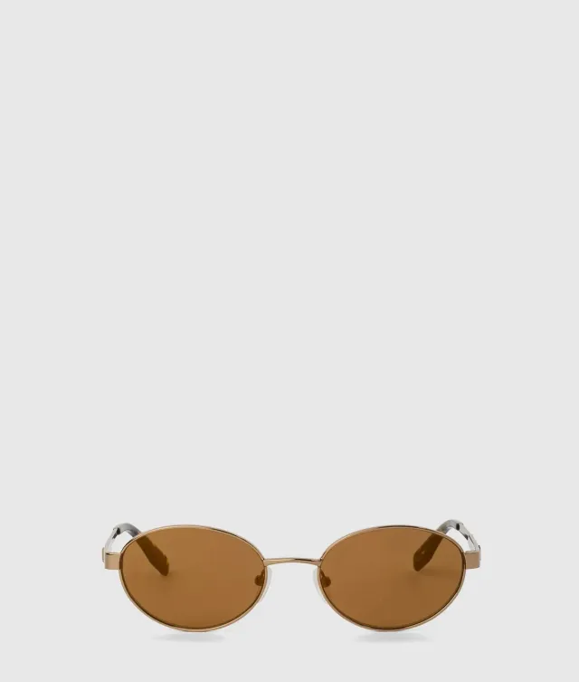 Karl Lagerfeld Monogram Ovale Sonnenbrille Metall