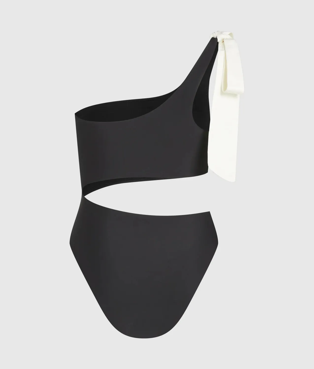 Karl Lagerfeld Signature Bow Badeanzug One-Shoulder